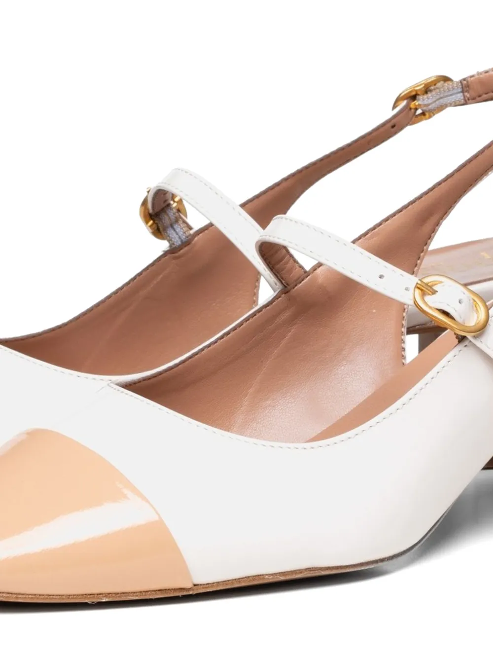 Poche Paris Elodie two-tone pumps White