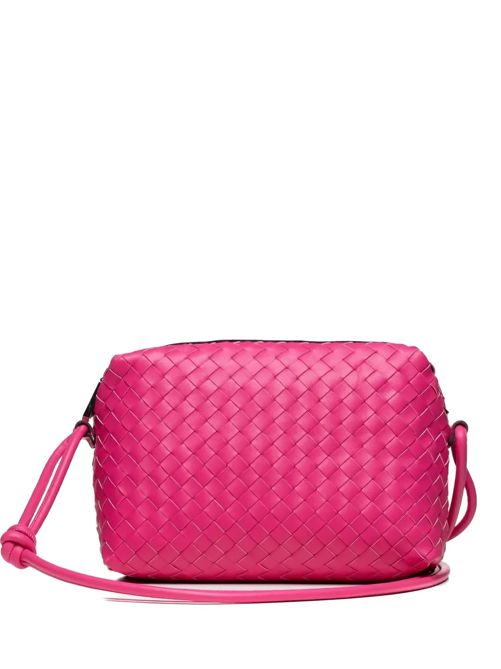 Poche Paris Torba Interwoven Crossbody Bag In Pink