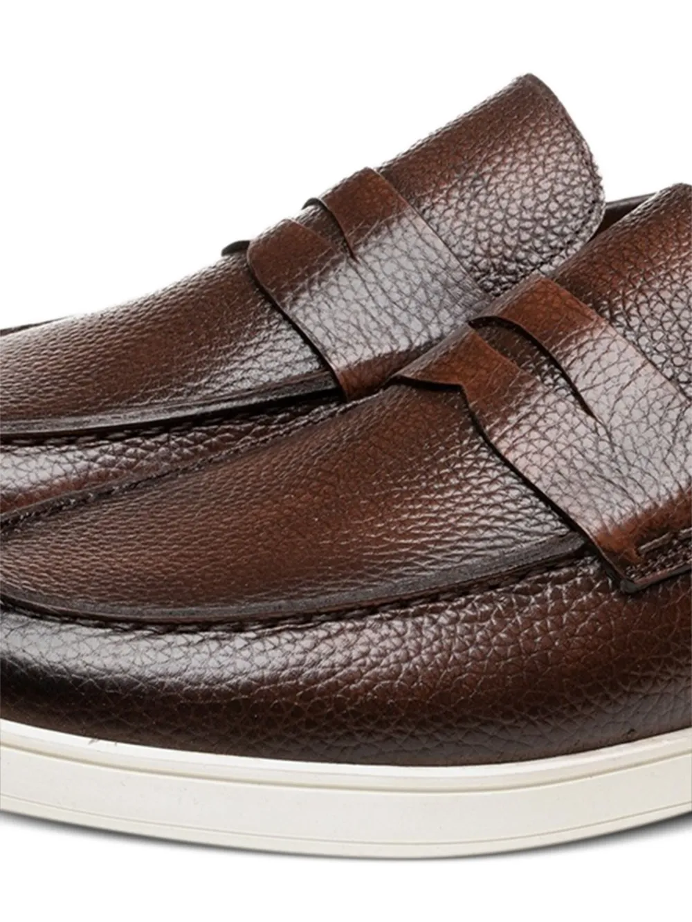 Poche Paris Julien penny-strap leather loafers Brown
