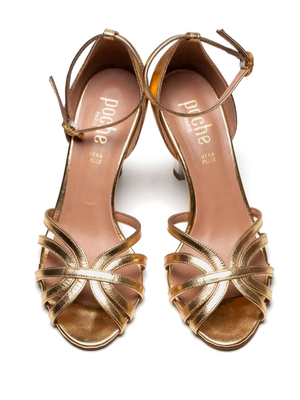 Poche Paris Lilou ankle-strap sandals Gold