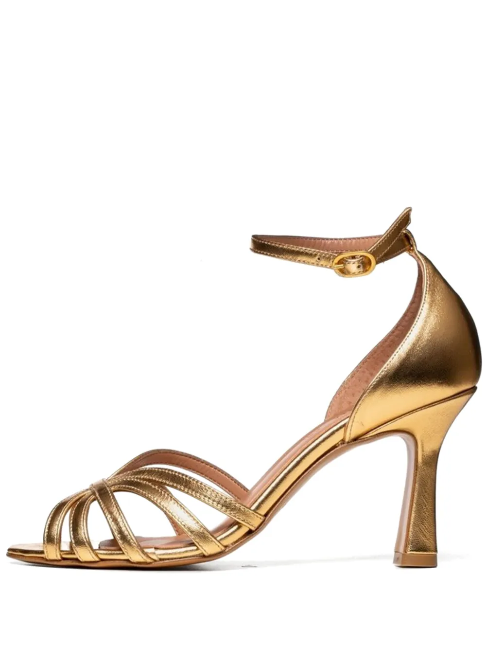 Poche Paris Lilou Ankle-strap Sandals In Gold