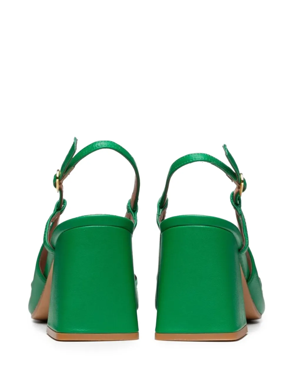 Poche Paris buckle-embellished slingback pumps Green