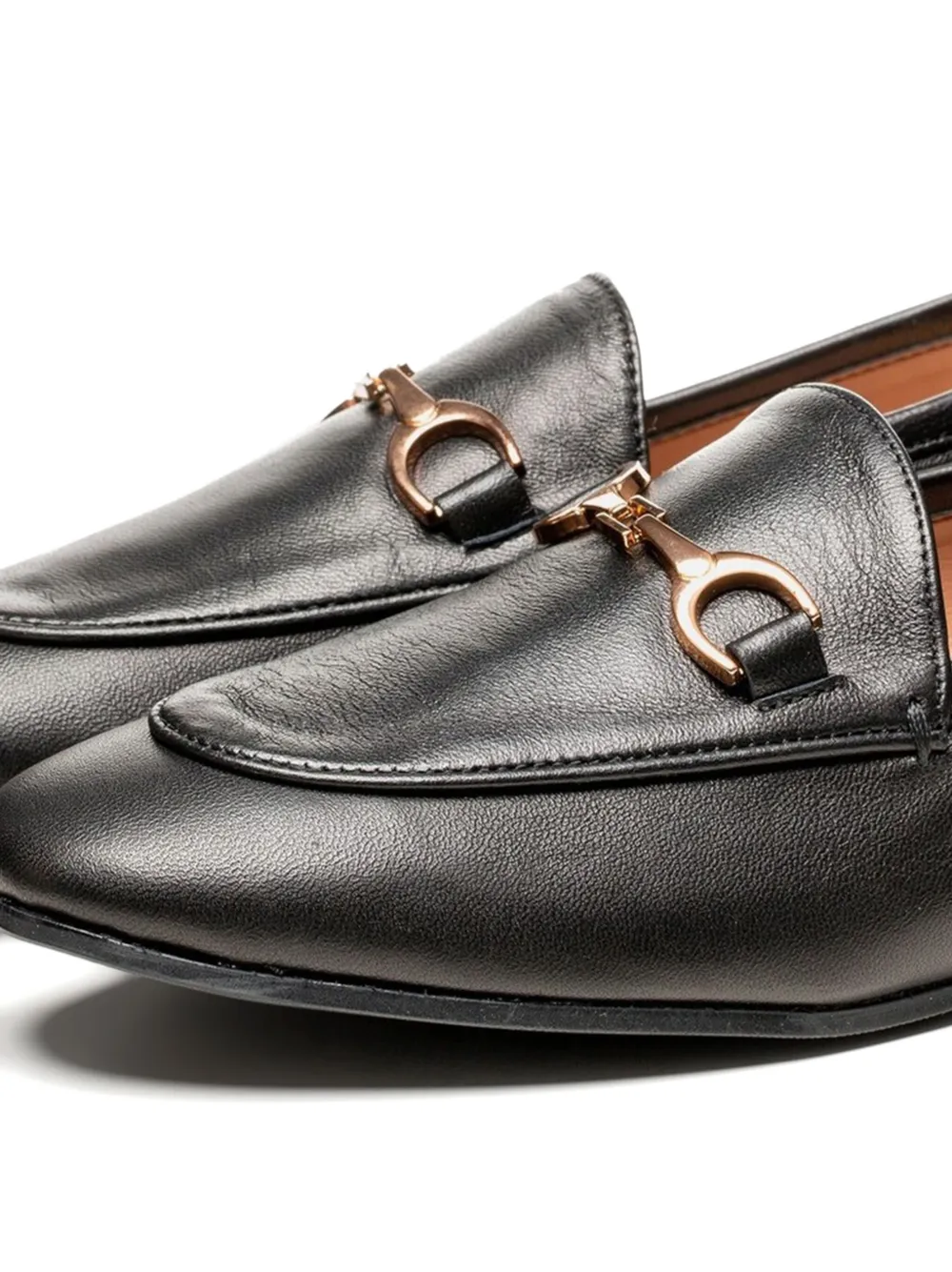 Poche Paris Estelle horsebit-detail leather loafers Black