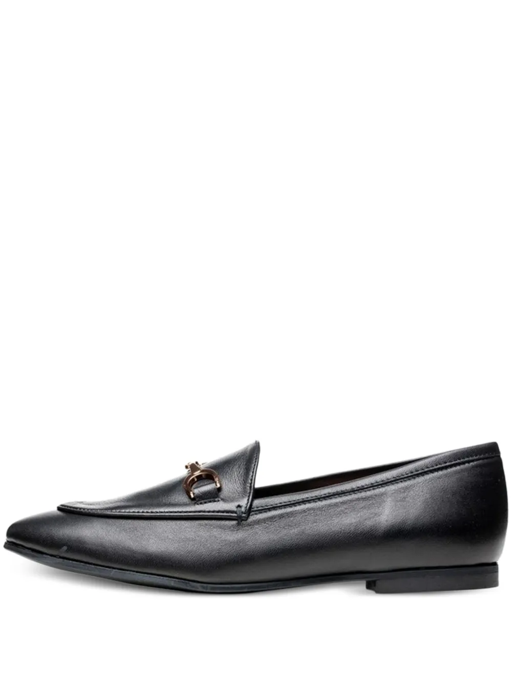 Poche Paris Estelle Horsebit-detail Leather Loafers In Black