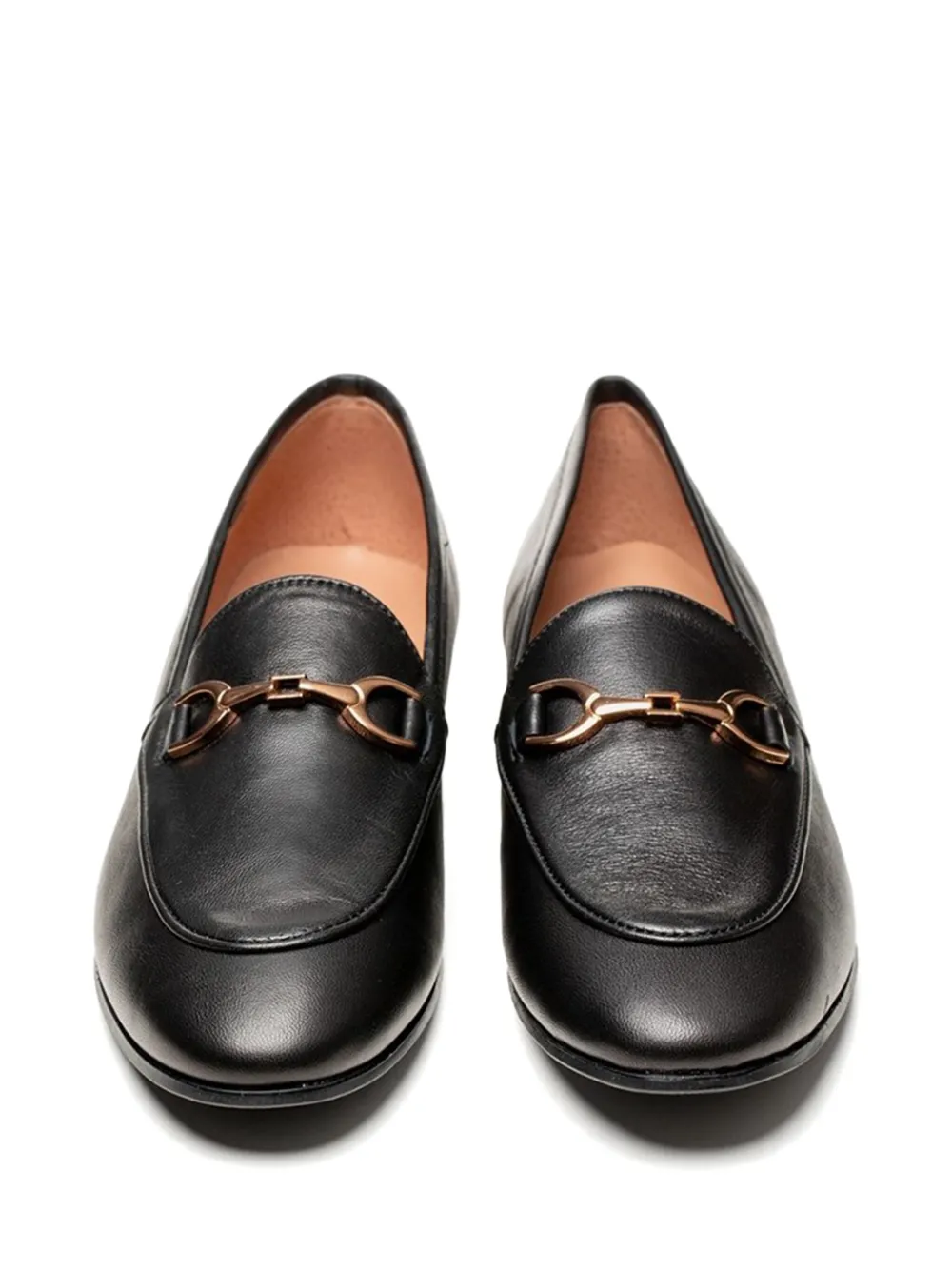 Poche Paris Estelle leren loafers met horsebit-detail - Zwart