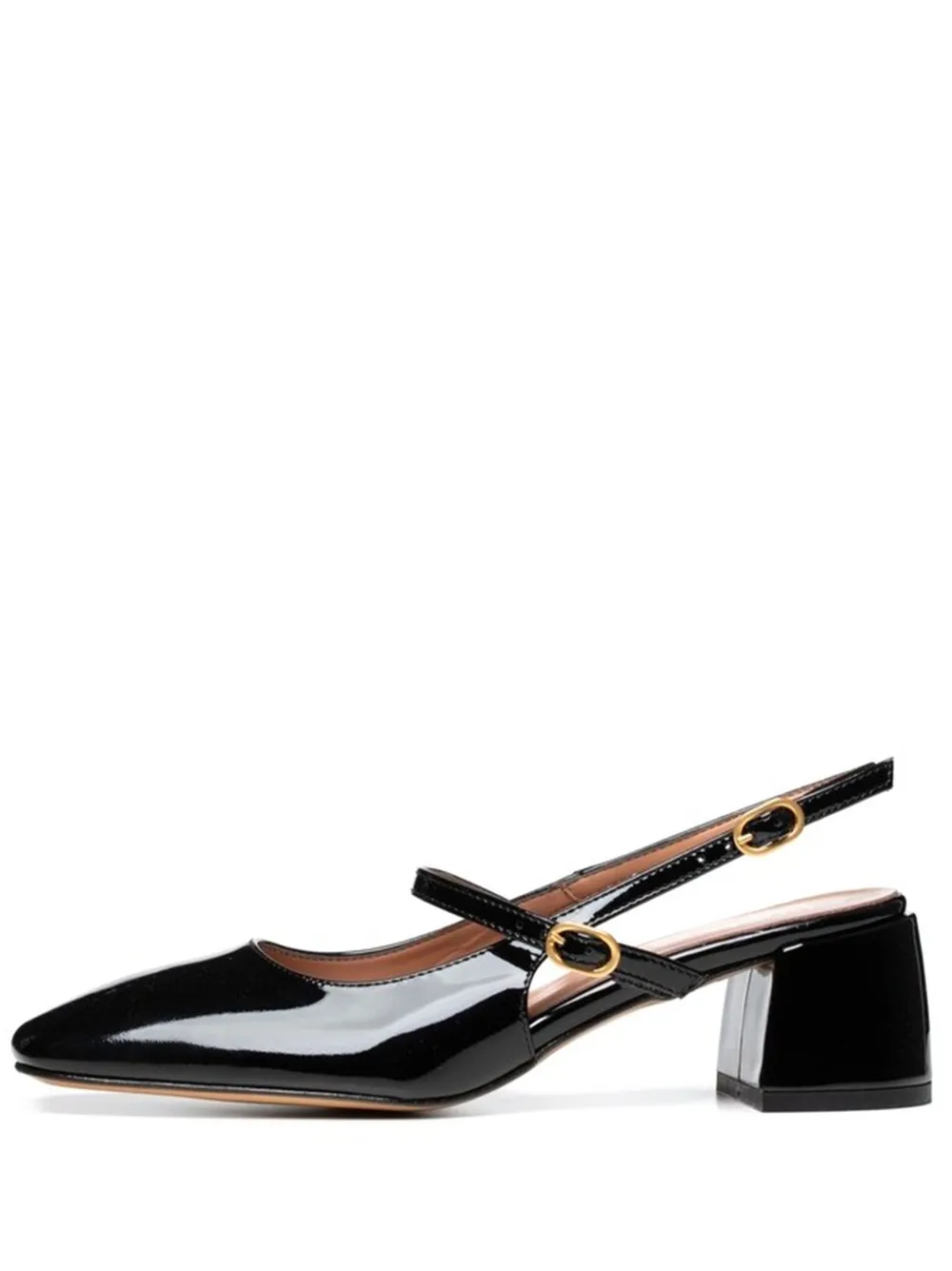 Poche Paris Buckled Block-heel Pumps In Black