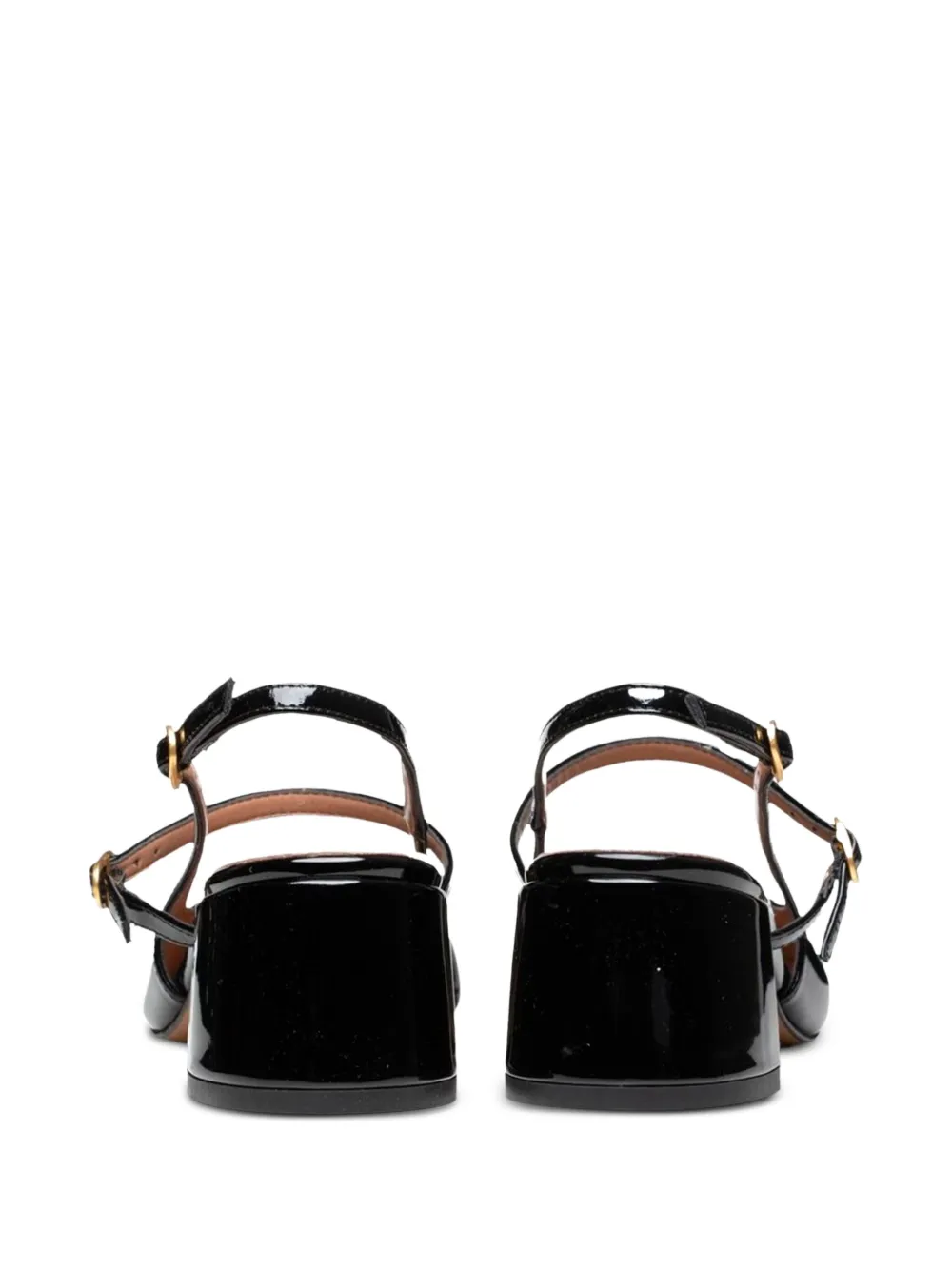 Poche Paris buckled block-heel pumps Black