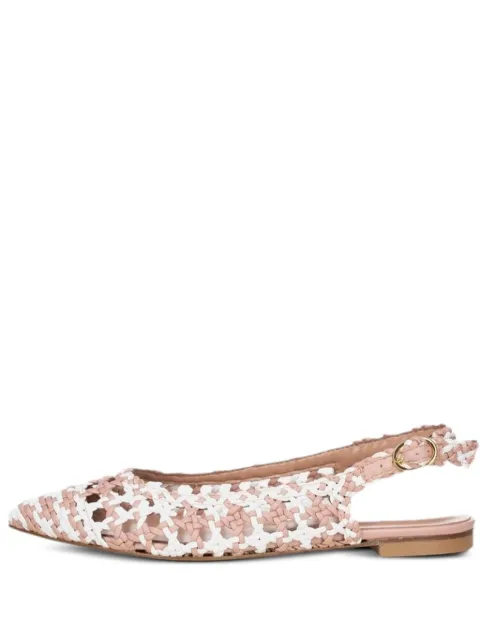 Poche Paris woven slingback ballet flats