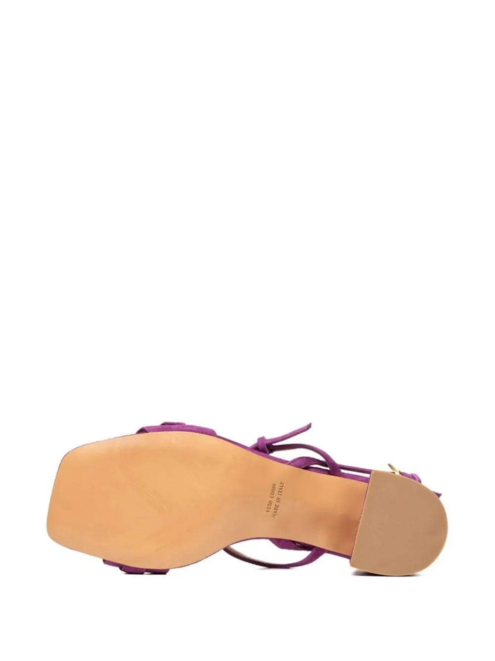 Poche Paris 45mm buckle-embellished block-heel sandals Purple