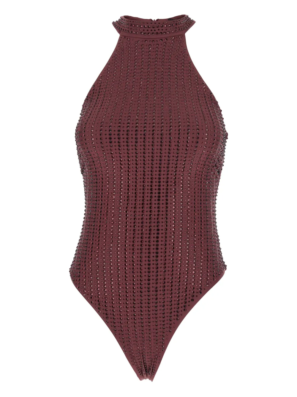 VENUJA high-neck embellished swimsuit - パープル VENUJA high-neck embellished swimsuit - パープル