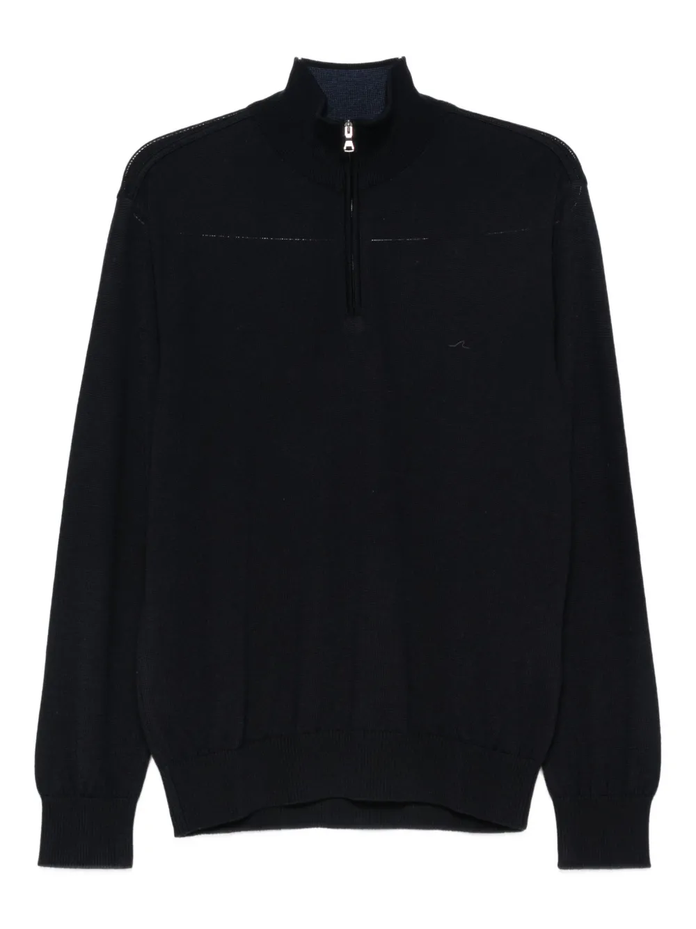 Paul & Shark Maglia Mezza Zip In Cotone E Cashmere In Black