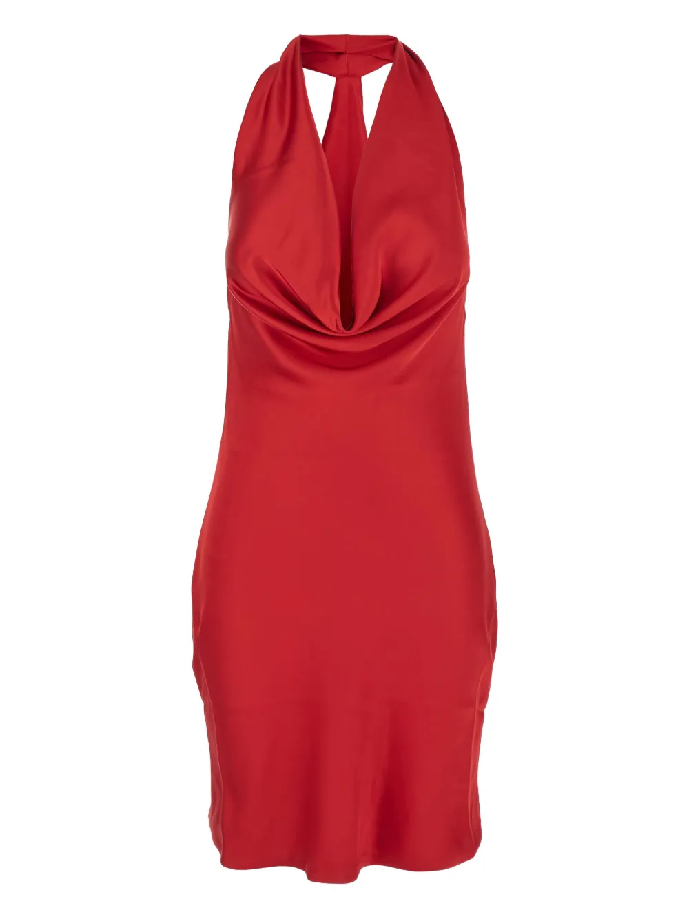 Norma Kamali halterneck mini dress - レッド Norma Kamali halterneck mini dress - レッド