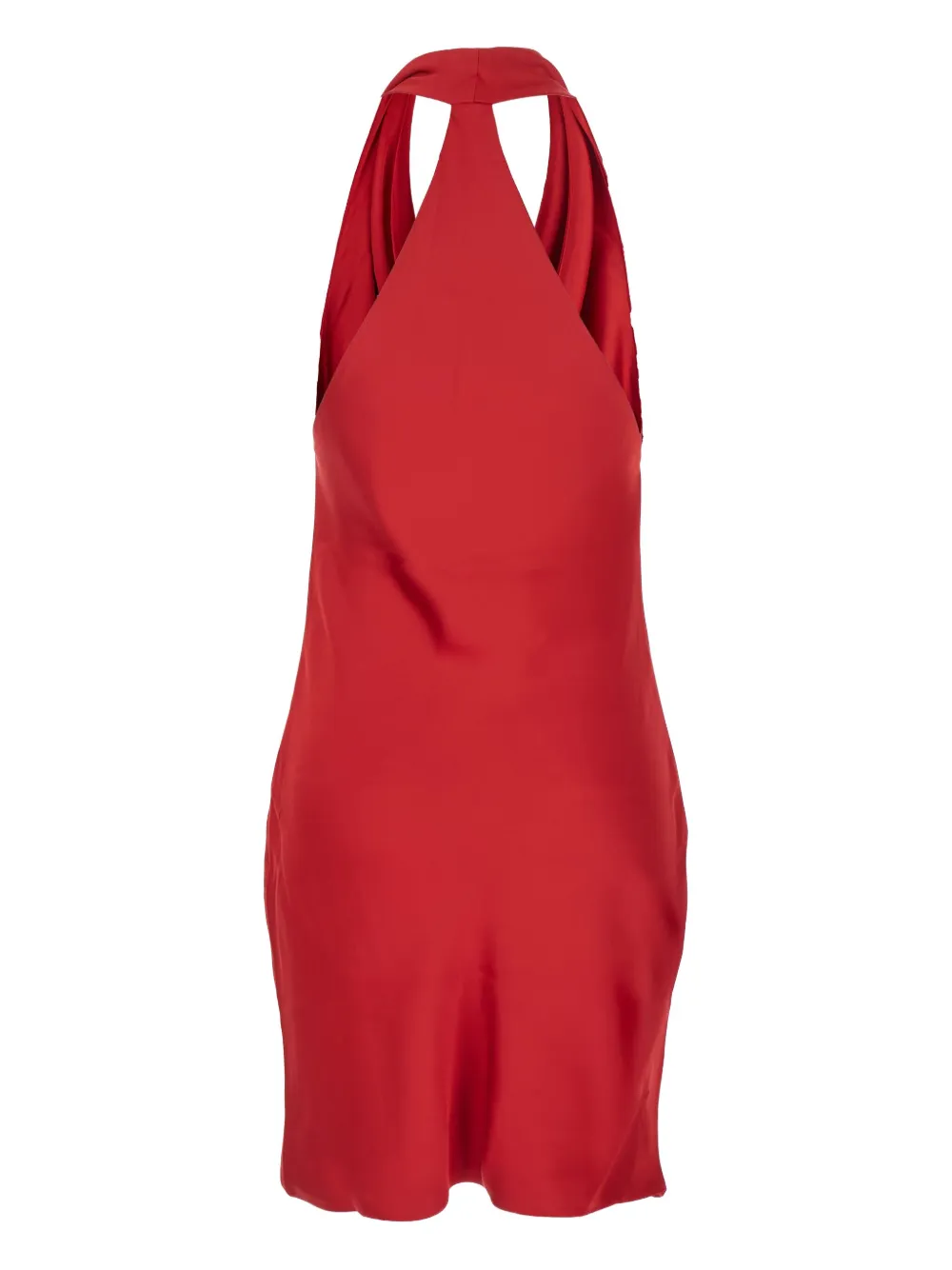 Norma Kamali Mini-jurk met halternek Rood