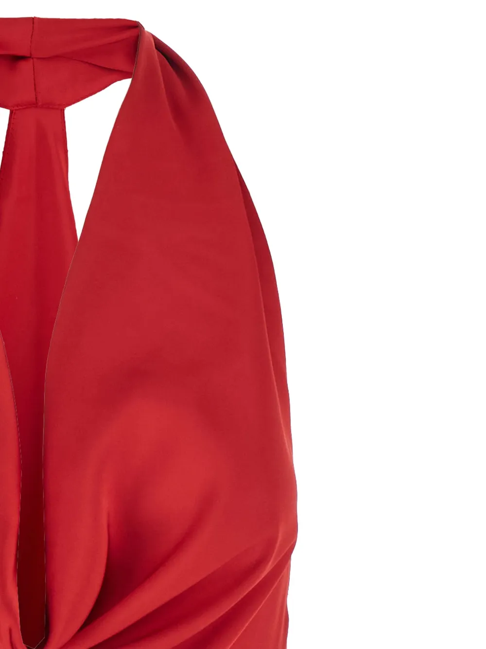 Norma Kamali Mini-jurk met halternek Rood