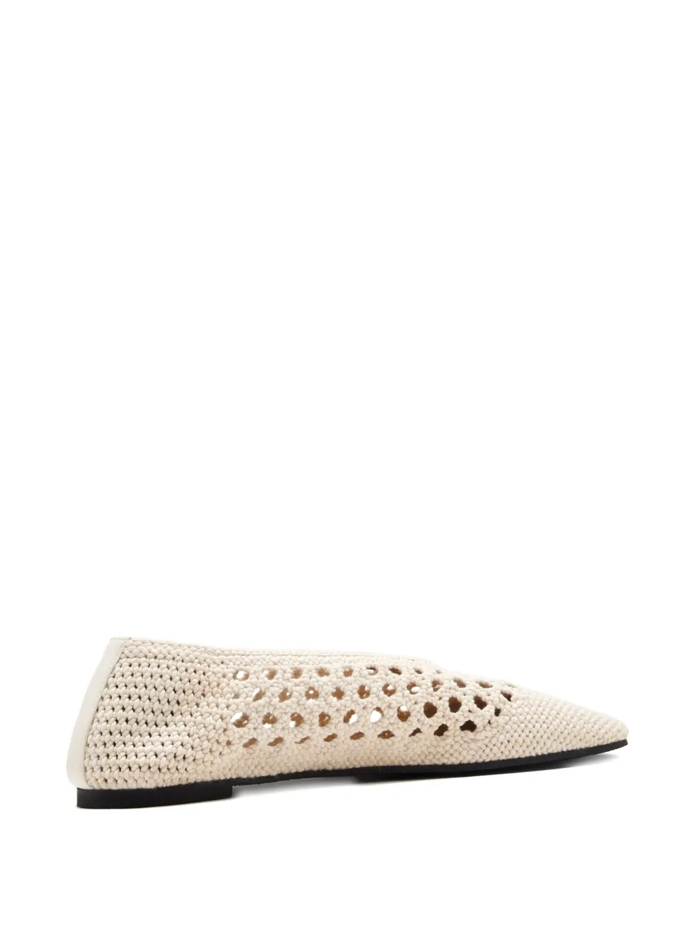 Stella McCartney crochet-knit ballet shoes - Beige