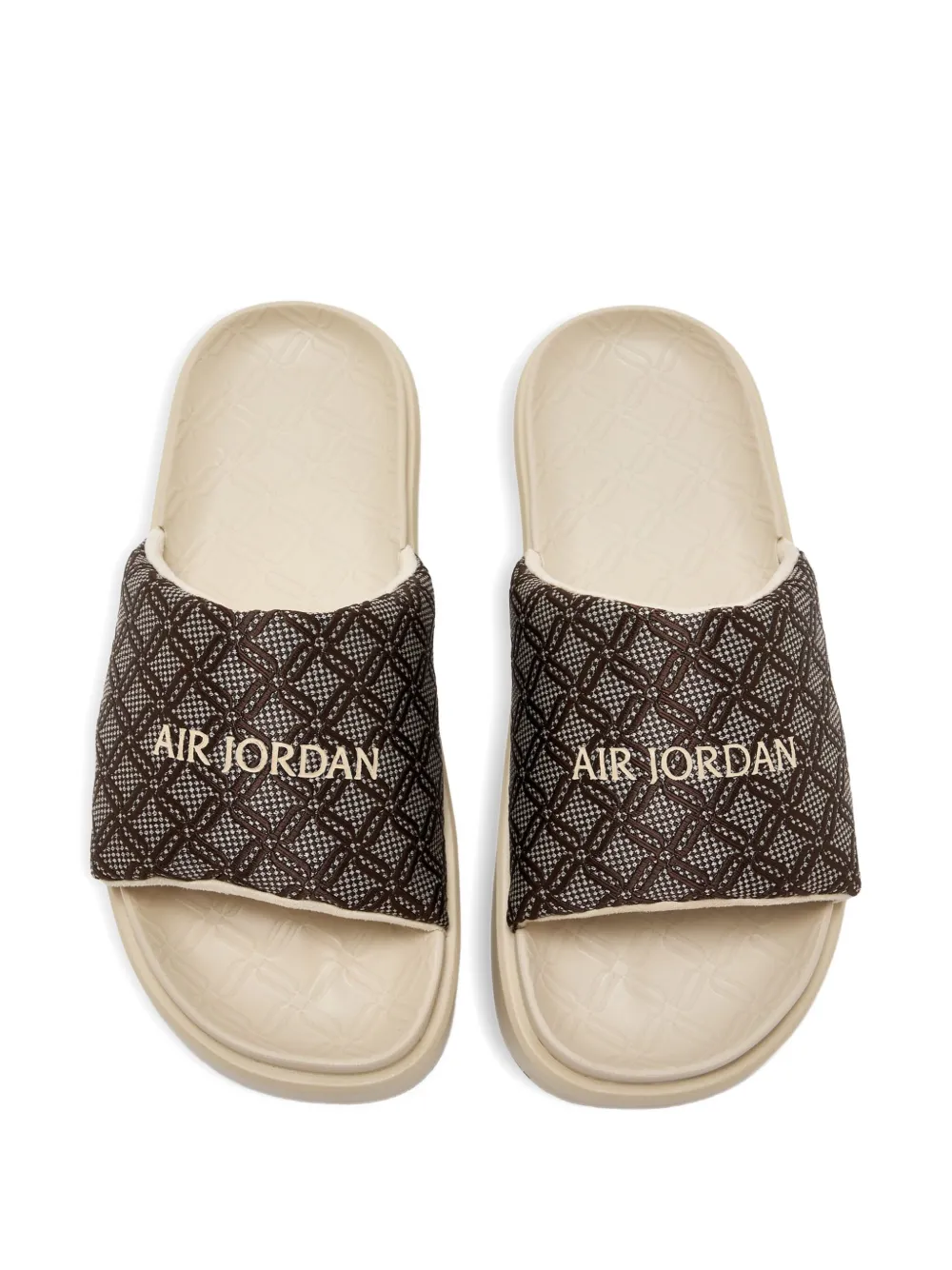 Nike monogram-pattern slides 200 RATTAN RATTAN-BAROQUE BROWN-LEGEND MD BR