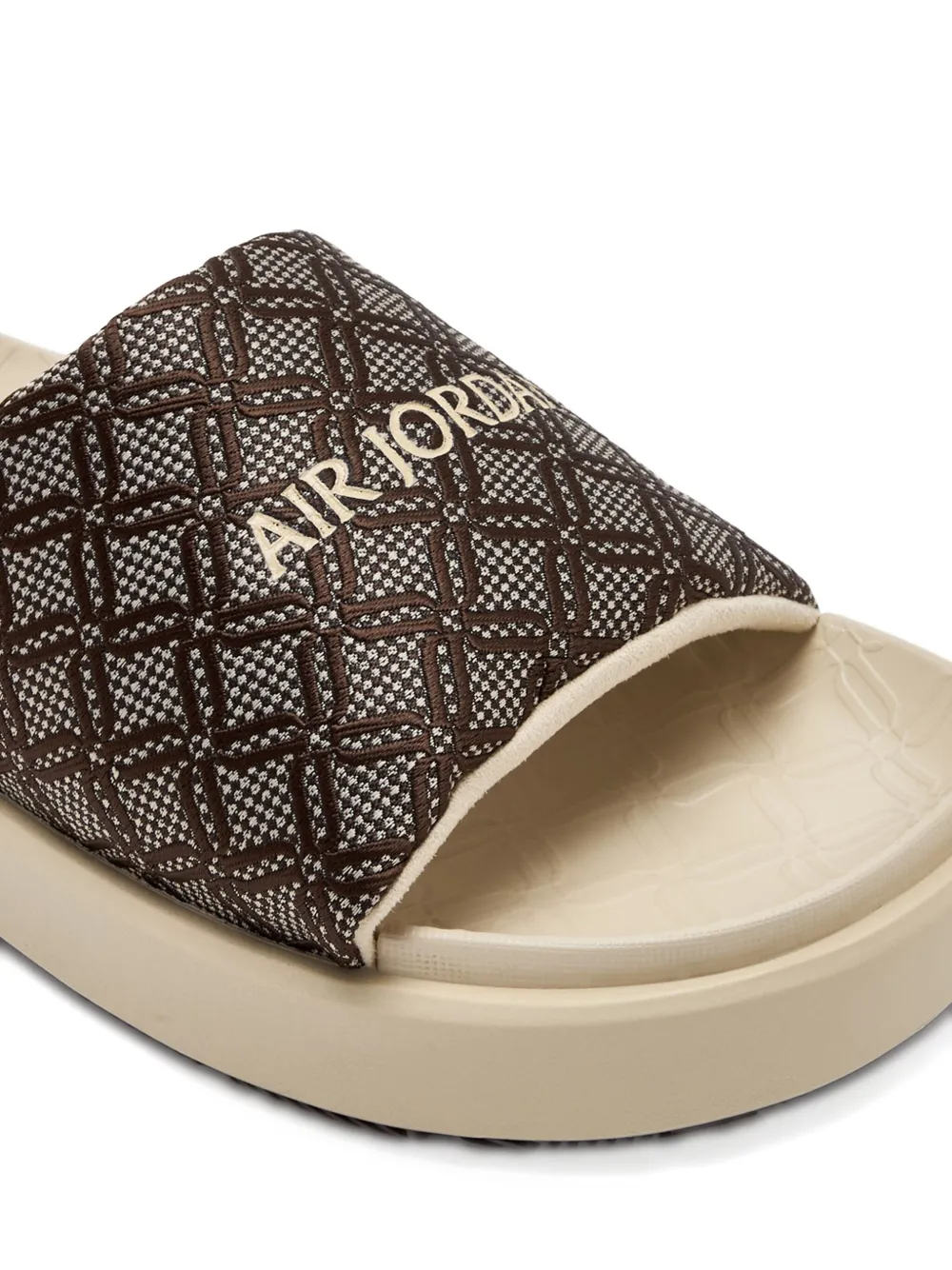 Nike monogram-pattern slides 200 RATTAN RATTAN-BAROQUE BROWN-LEGEND MD BR