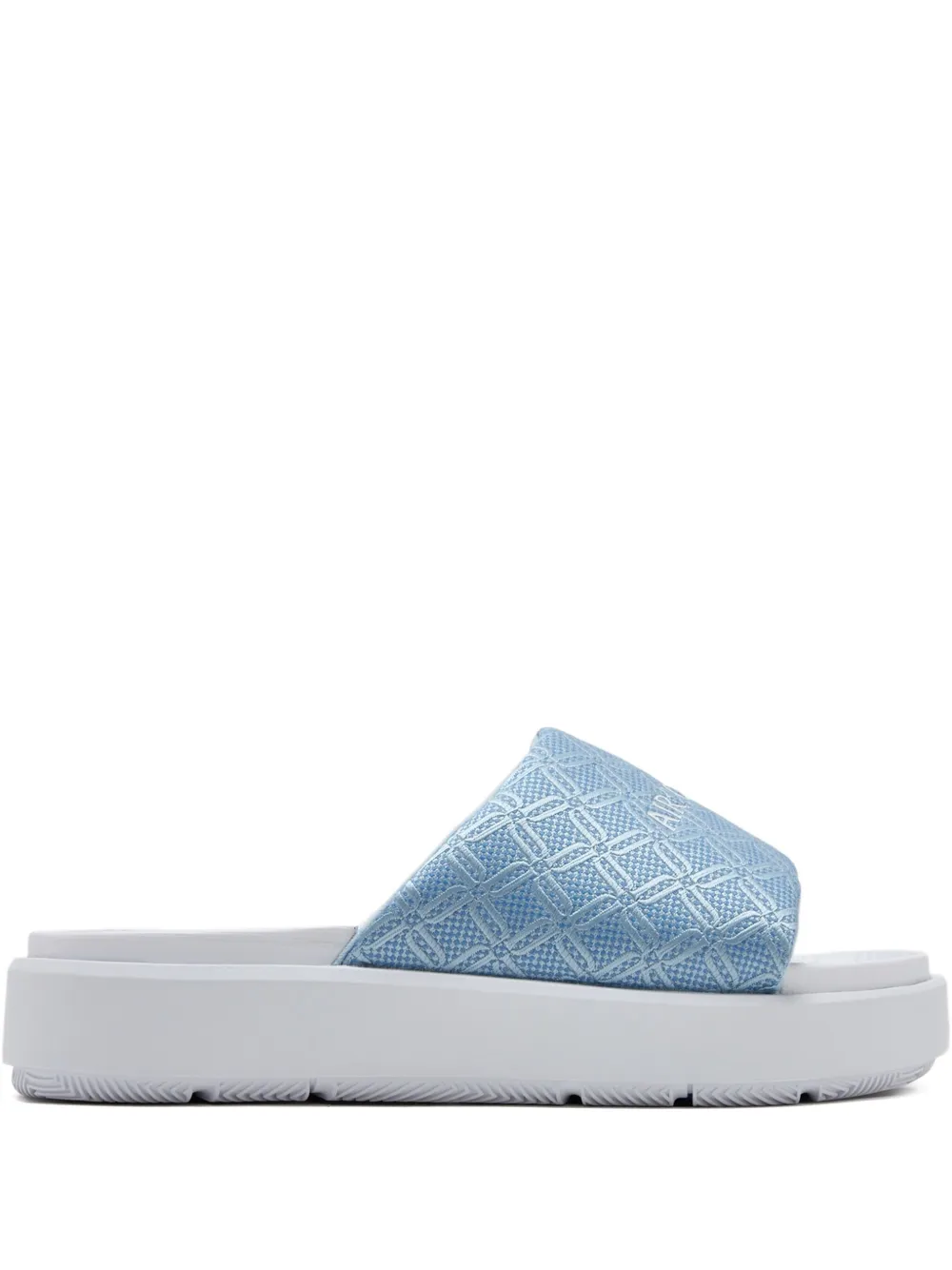 Nike platform patterned slides Blauw