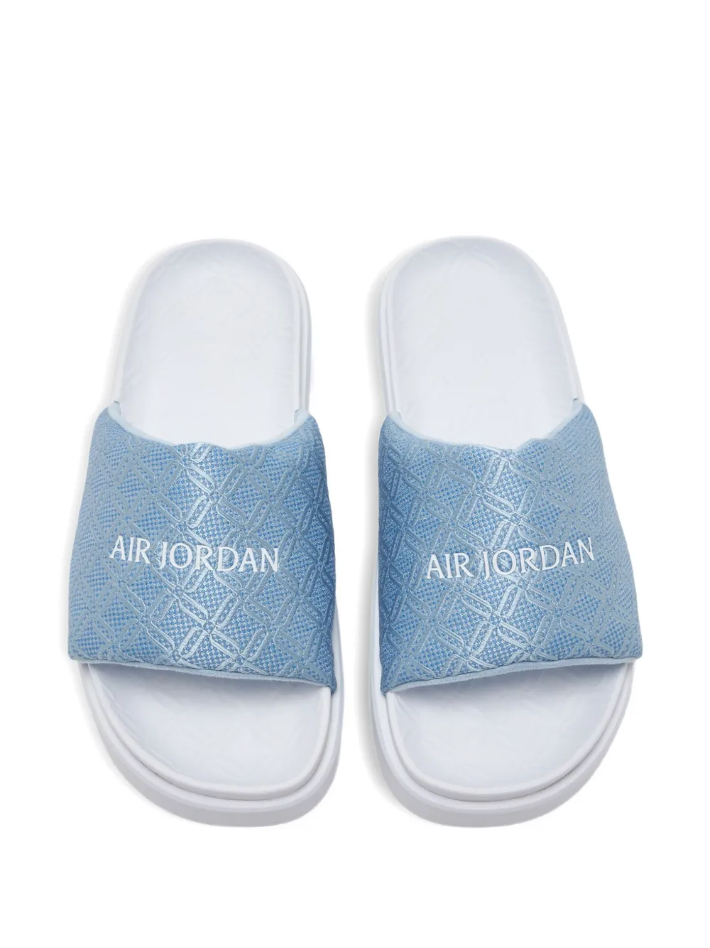 Nike platform patterned slides Blauw