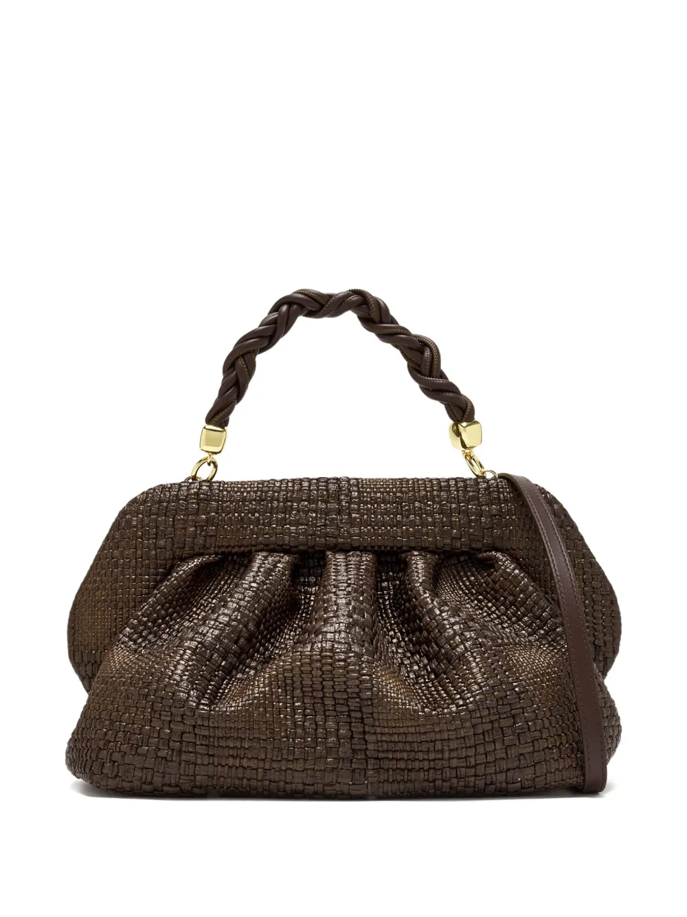 Themoirè Bios clutch bag Bruin