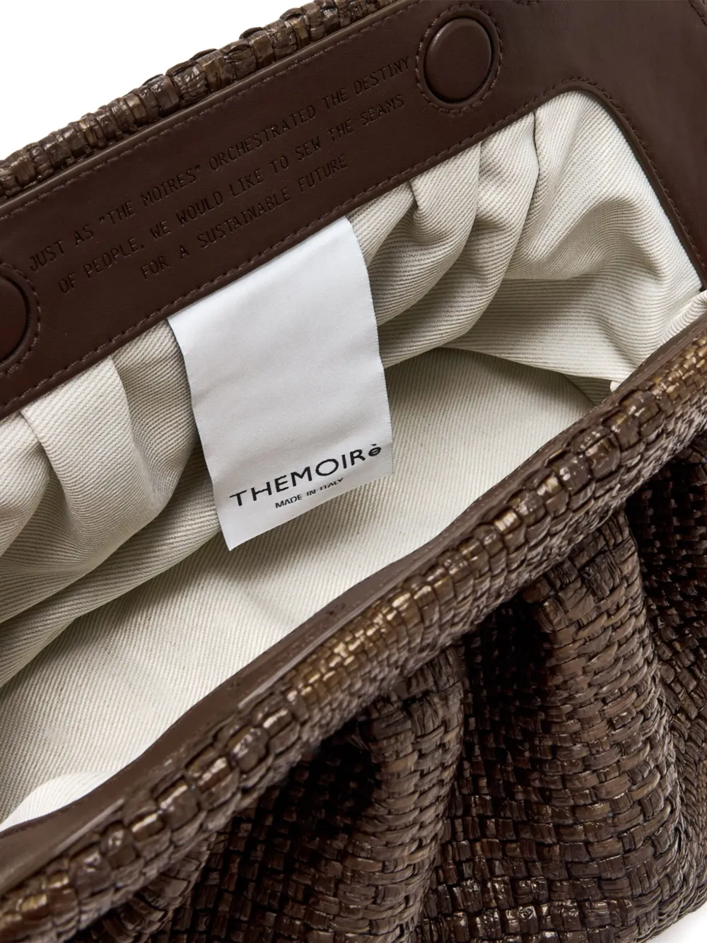 Themoirè Bios clutch bag - Bruin