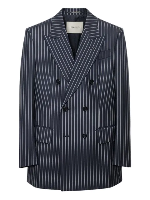 TOM FORD blazer con rayas diplomáticas estampadas y doble botonadura