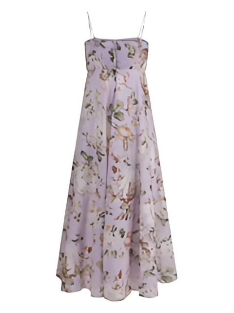 ZIMMERMANN Acacia floral-print bandeau midi dress