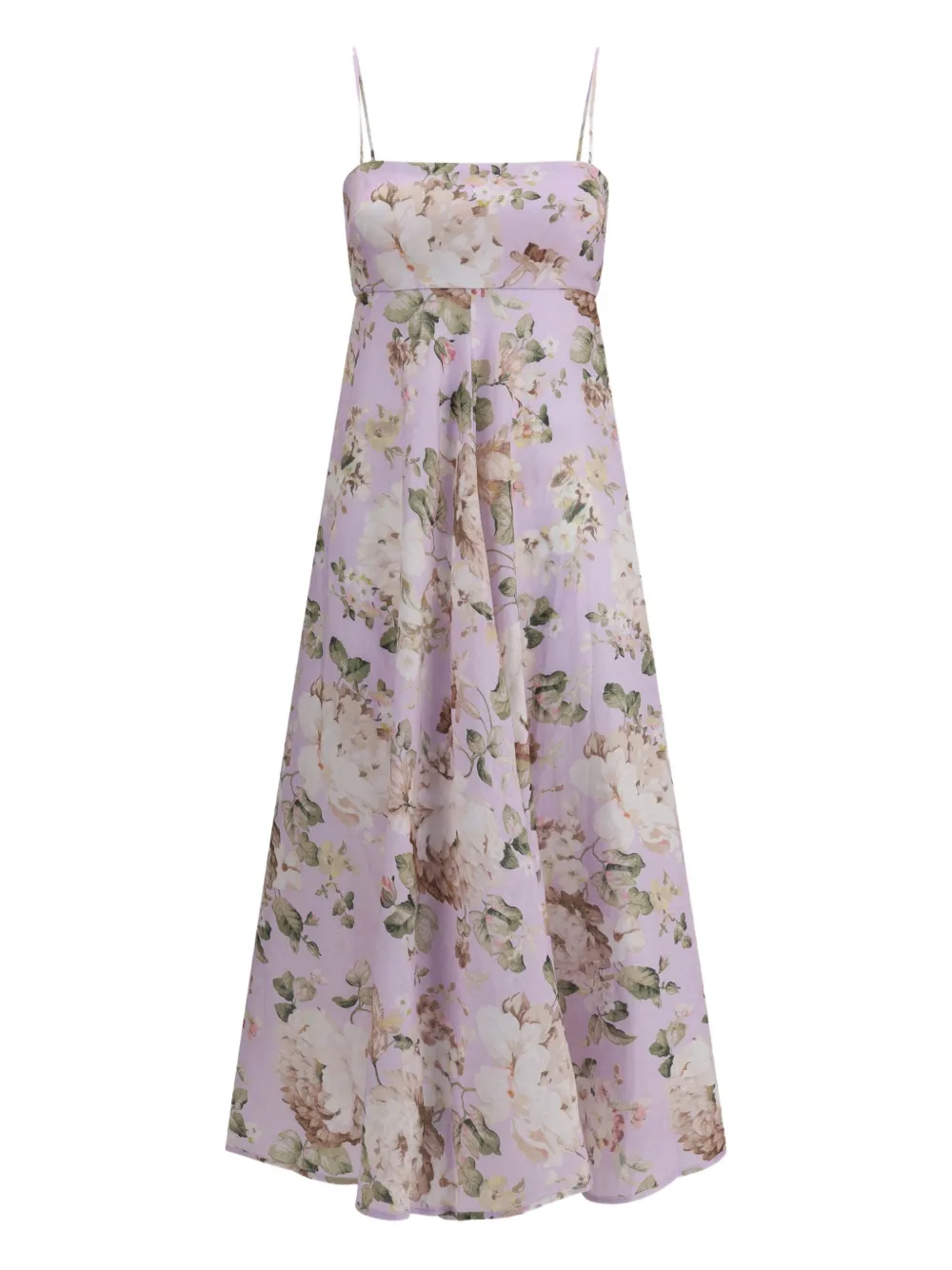 ZIMMERMANN Acacia bandeau midi-jurk met bloemenprint Paars