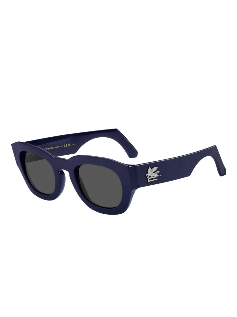 ETRO logo-embellished square sunglasses - Blauw