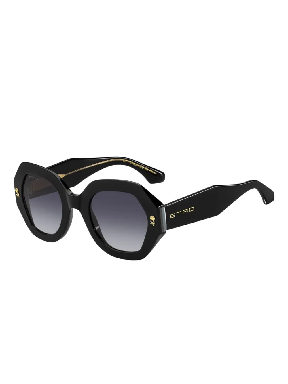 ETRO geometric-frame sunglasses Zwart