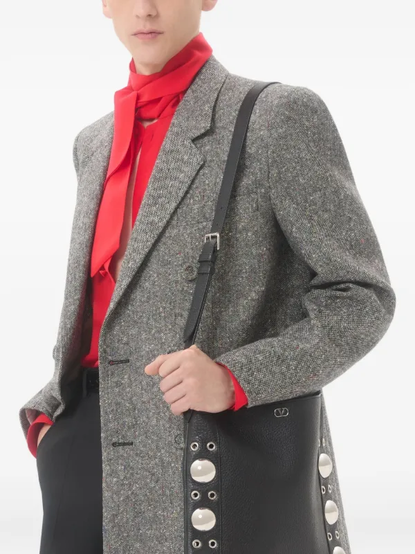 Valentino Garavani scarf-collar Silk Shirt | Red | FARFETCH