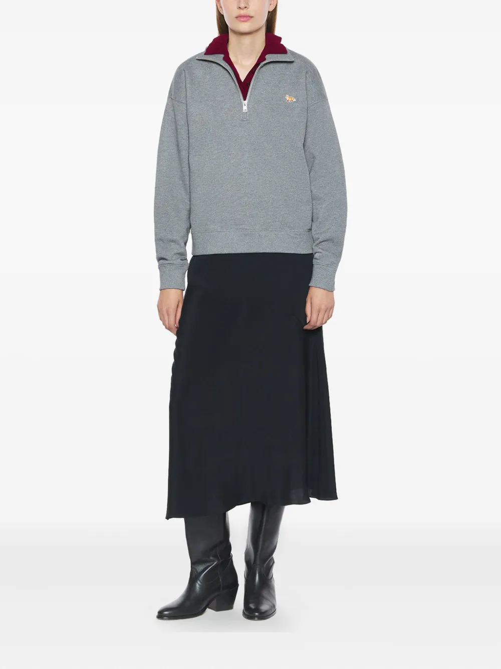 Maison Kitsuné embroidered half-zip sweatshirt | Sweaters | Image 2