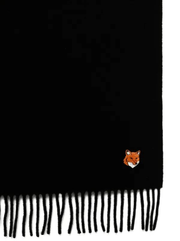 Maison Kitsuné ロゴ スカーフ | ブラック | FARFETCH JP Maison Kitsuné ロゴ スカーフ | ブラック | FARFETCH JP