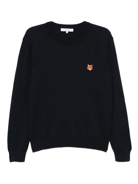 Maison Kitsuné bold fox head patch sweater