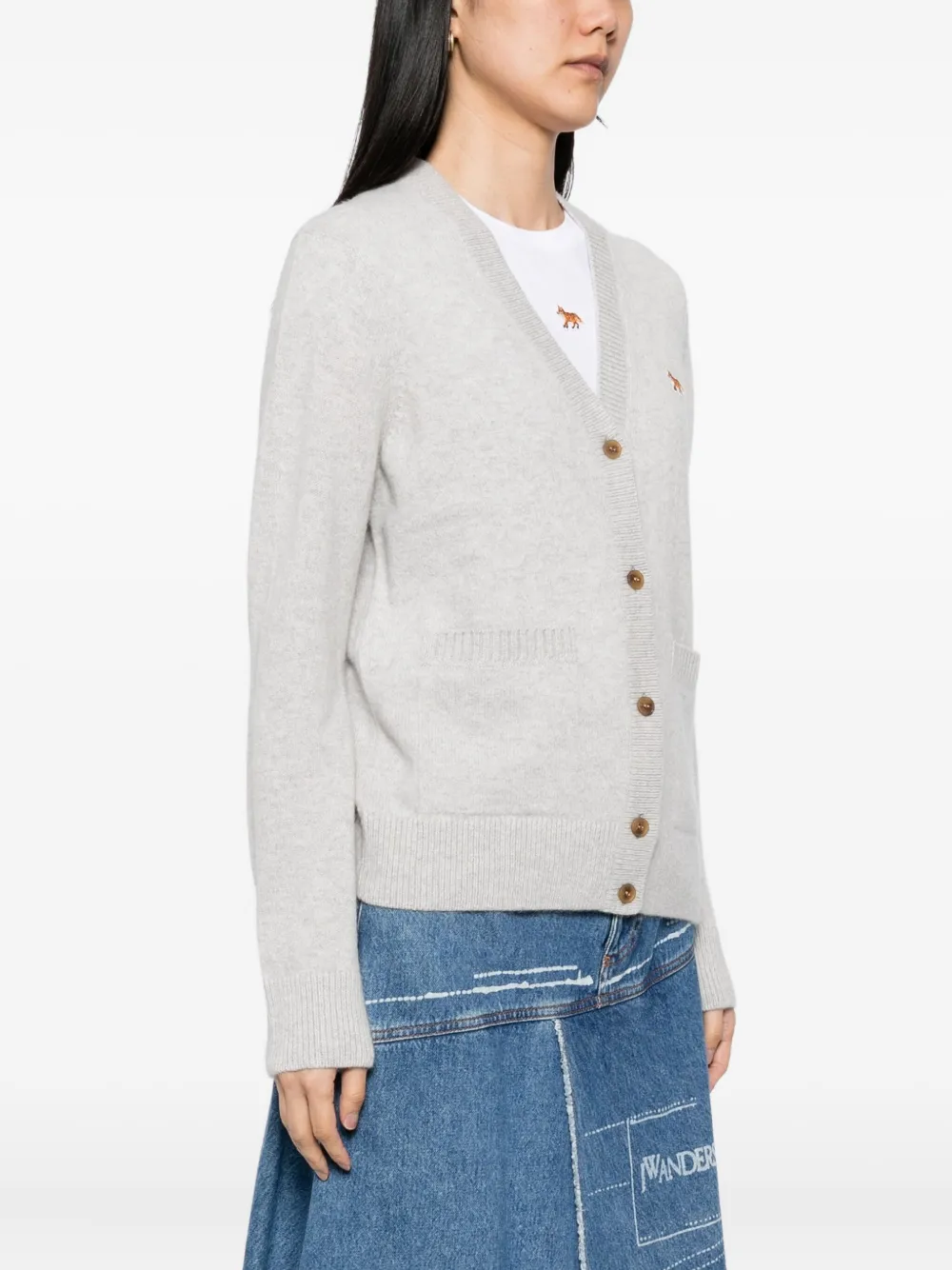 Maison Kitsuné Baby Fox Patch vest Grijs