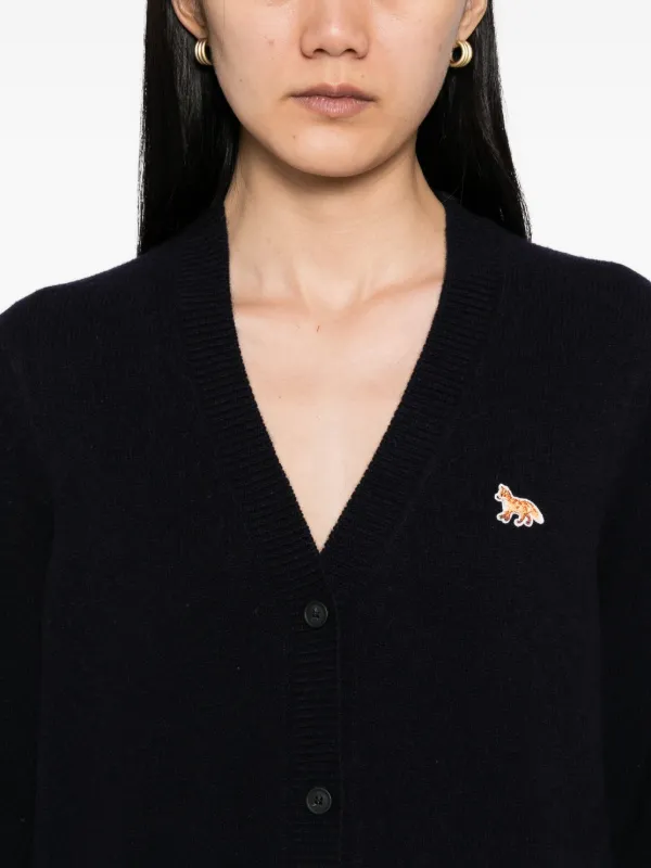 Maison Kitsuné Baby Fox Patch Cardigan | Blue | FARFETCH ZA