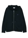 Maison Kitsuné bold fox head patch zipped hoodie - Blue