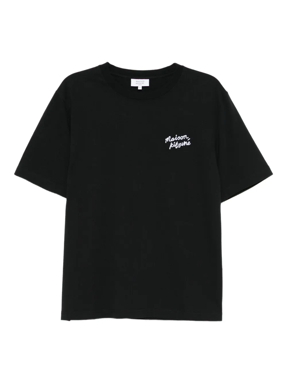 Maison Kitsuné T-shirt met borduurwerk Zwart
