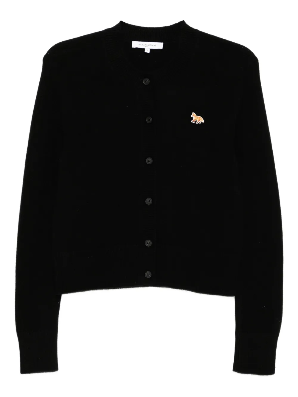 Maison Kitsuné Vest met geborduurd logo Zwart