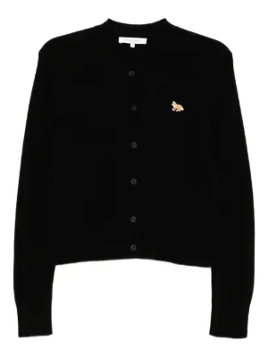 Maison Kitsuné ベイビーフォックスパッチ カーディガン | ブラック