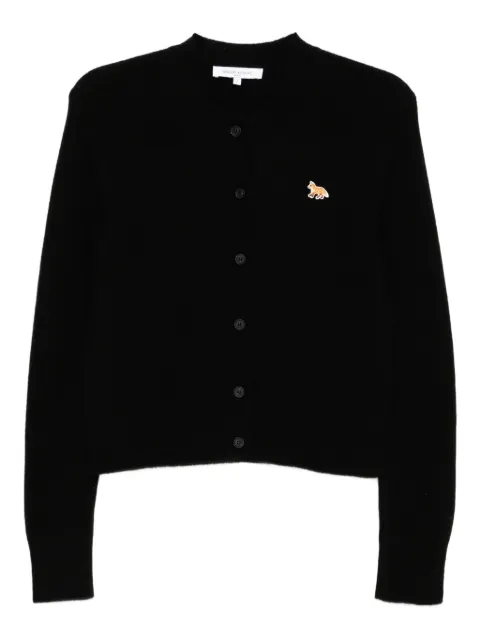 Maison Kitsuné Baby Fox-embroidered patch wool cardigan