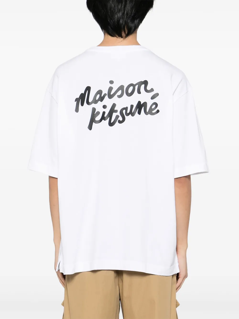 Maison Kitsuné Handwriting Comfort T-shirt Wit