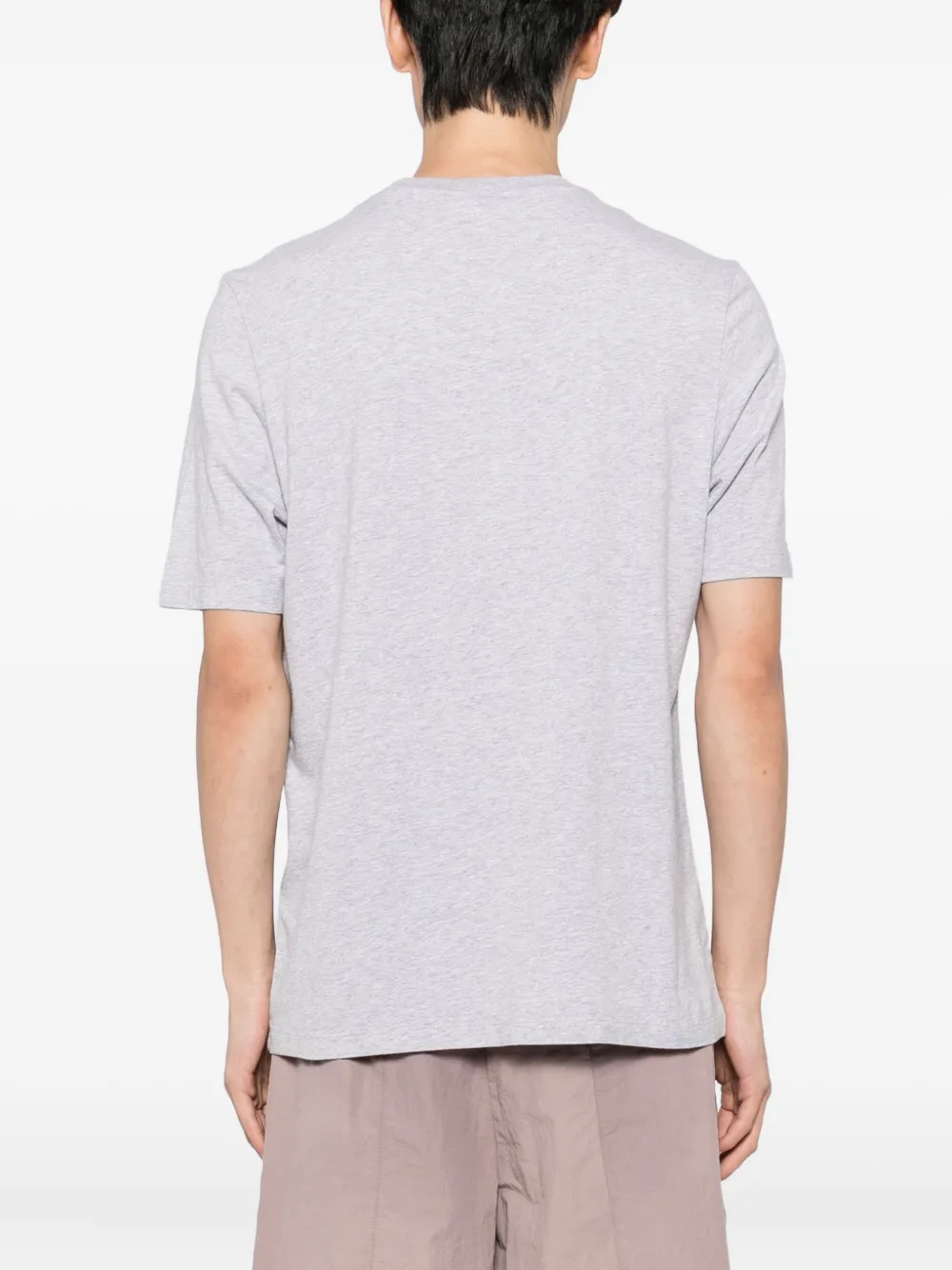 Maison Kitsuné T-shirt met vossenkop-patch Grijs