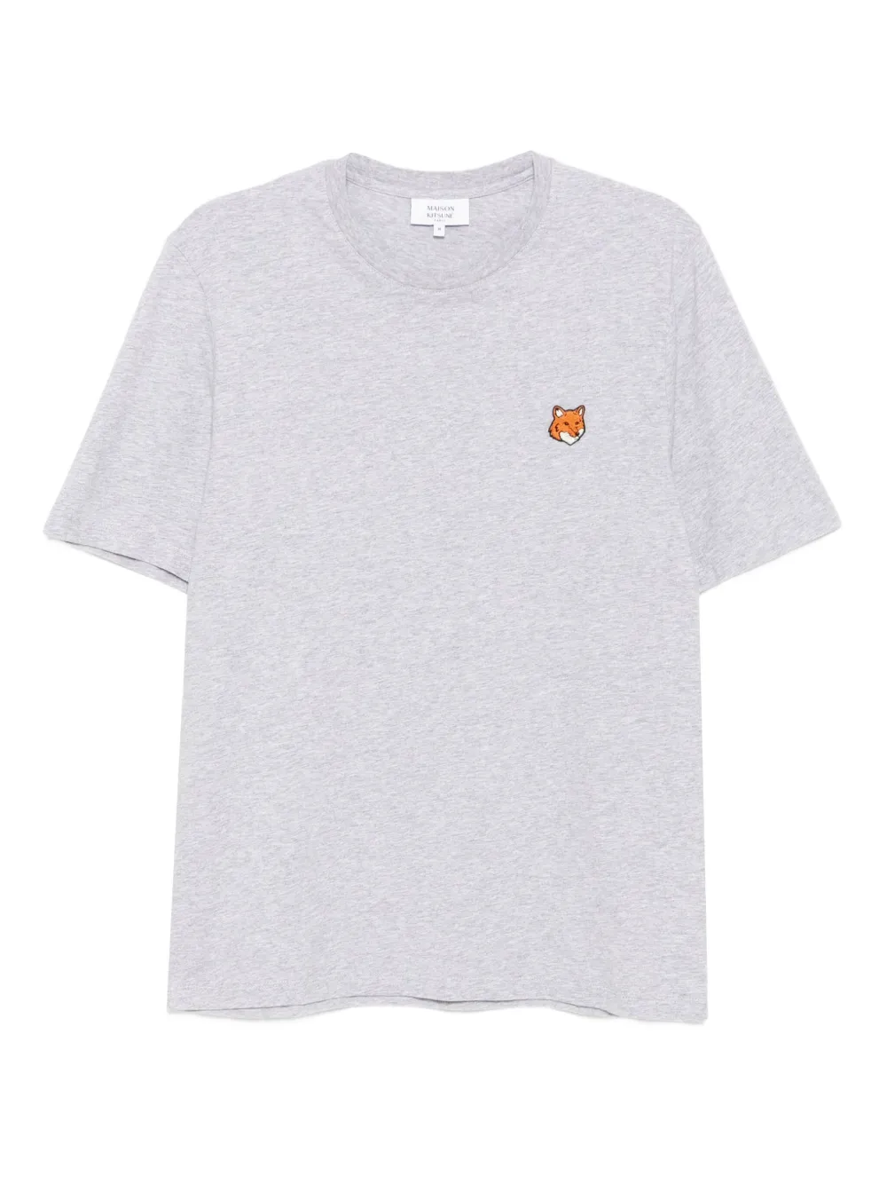 Maison Kitsuné T-shirt met vossenkop-patch Grijs