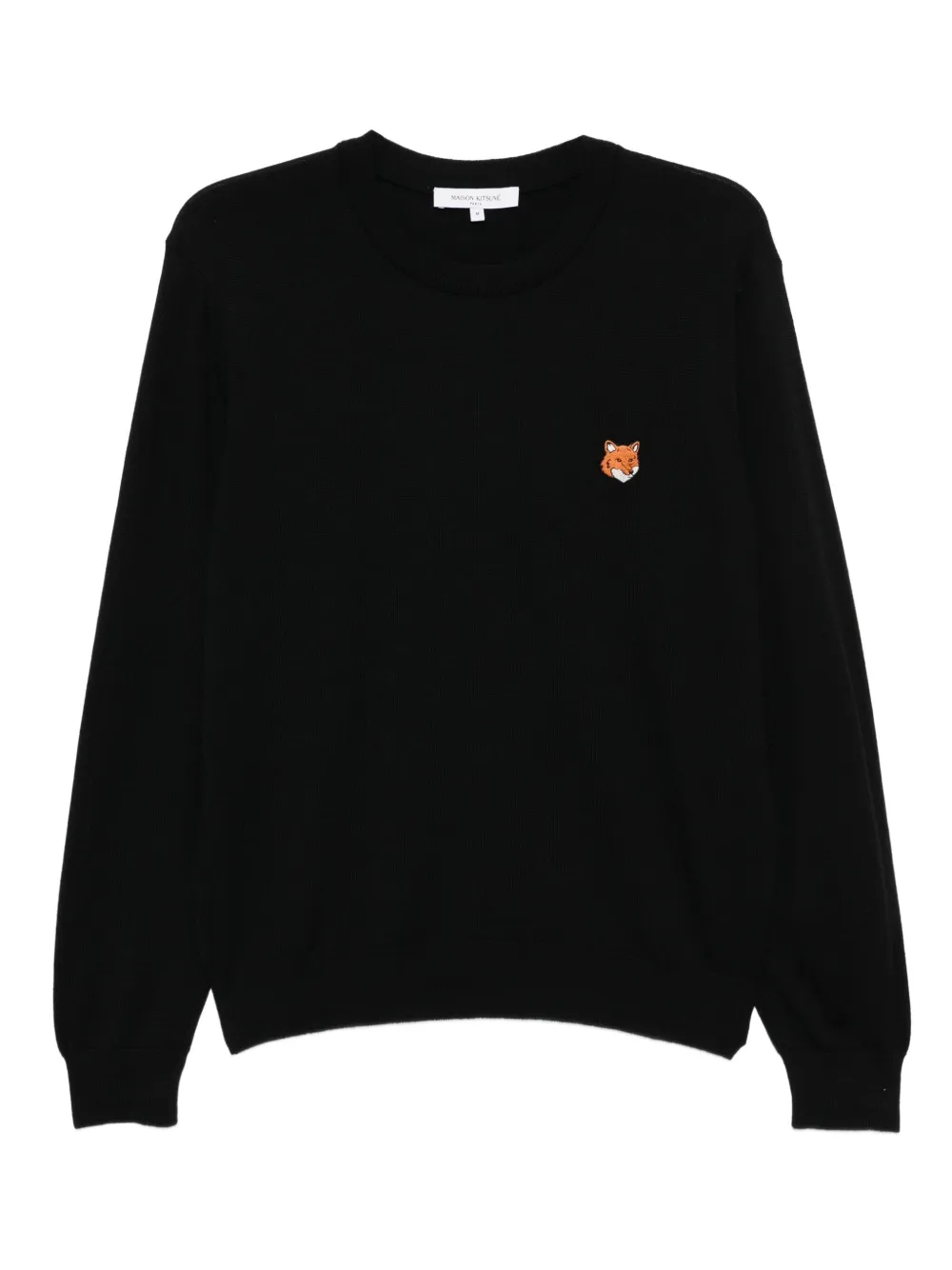 Maison Kitsuné Fox Head Patch Regular Sweatshirt In Black