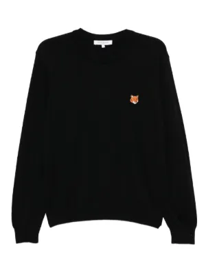 Maison Kitsuné フォックスモチーフ セーター | ブラック | FARFETCH JP Maison Kitsuné フォックスモチーフ セーター | ブラック | FARFETCH JP