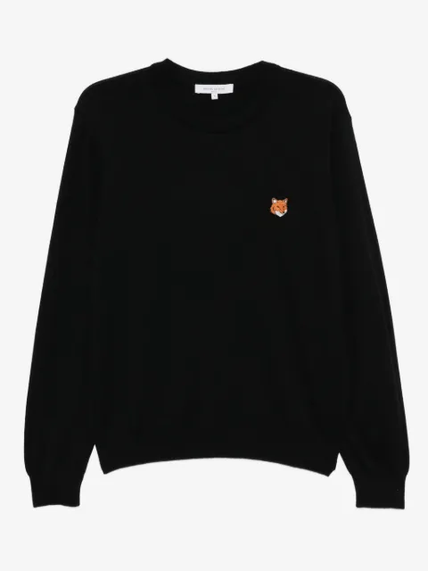 Maison Kitsuné embroidered-logo patch jumper