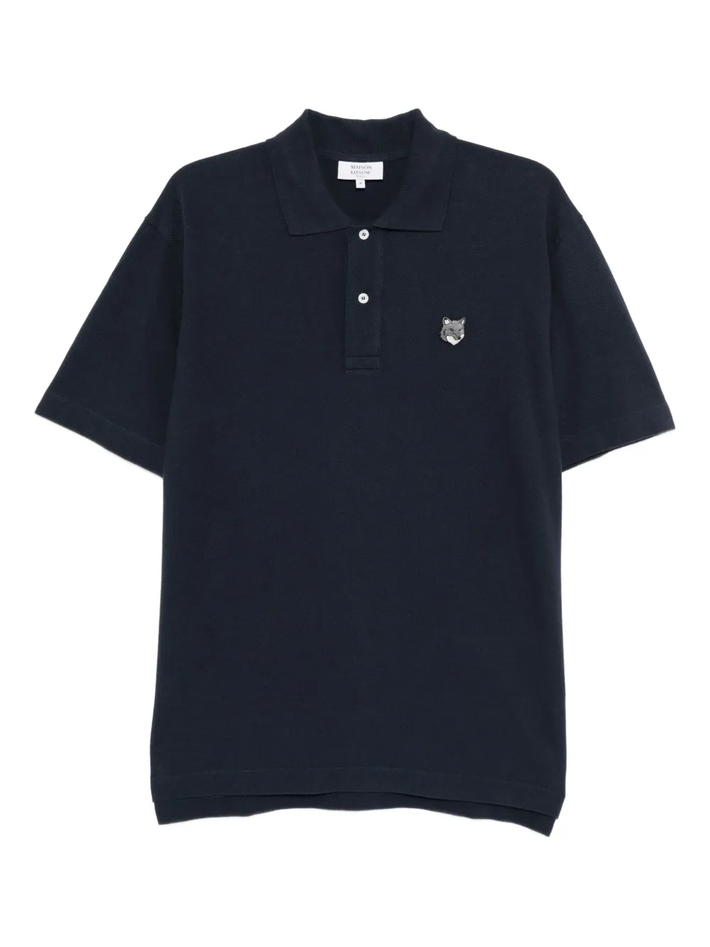 Maison Kitsuné Poloshirt met geborduurd logo Blauw