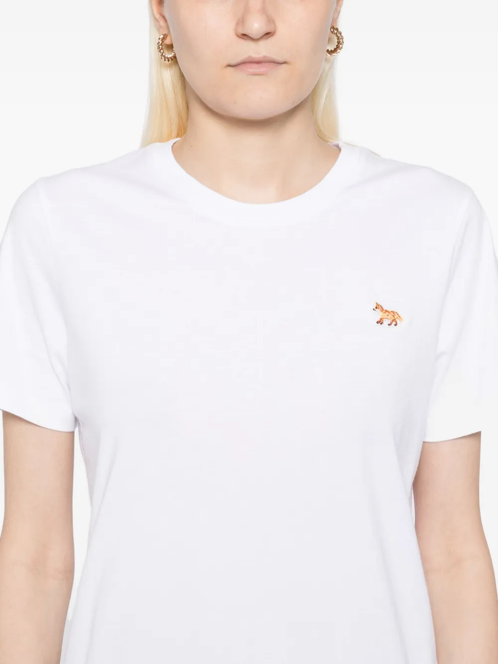Maison Kitsuné Gestreept T-shirt Wit