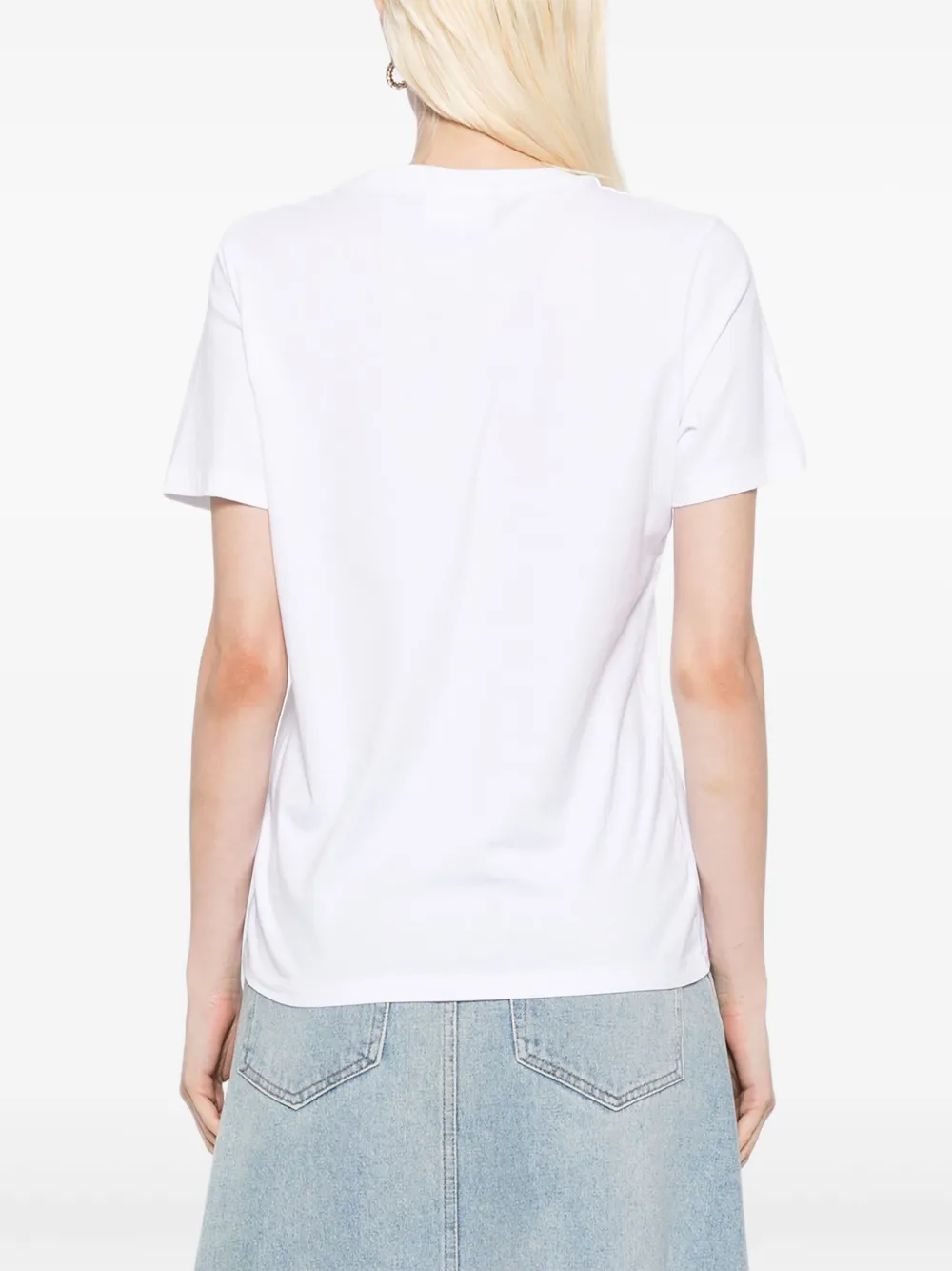 Maison Kitsuné Gestreept T-shirt Wit
